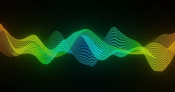 Particelle Astratte Sfondo Sfondo Superficie Ondulata Bellissimo Visualizzatore Audio — Foto Stock