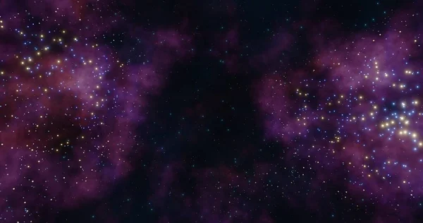 Fundo Nebulosa Galáxia Universo Renderização — Fotografia de Stock