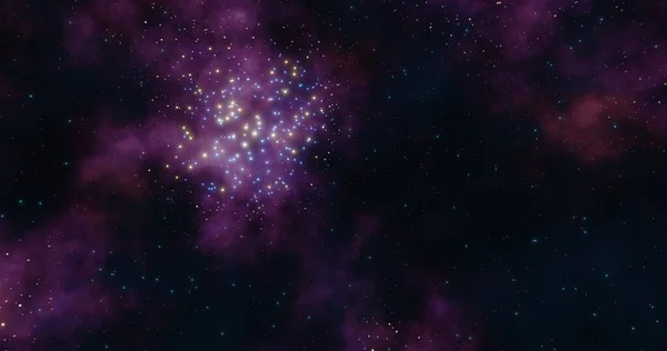 Fondo Nebulosa Galaxia Universo Renderizado —  Fotos de Stock