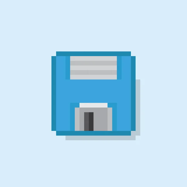 Diskette Pixel Art Vector Picture Floppy Disk Pixel Art Memory — Vettoriale Stock