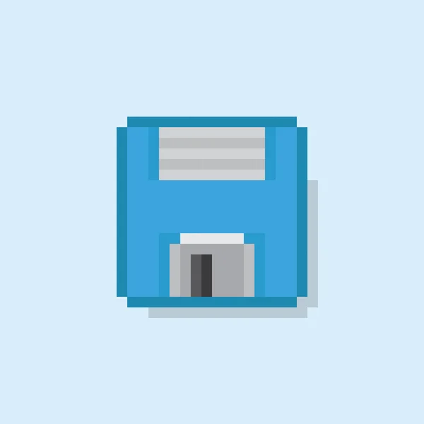 Diskette Pixel Art Vector Picture Floppy Disk Pixel Art Memory — Vetor de Stock