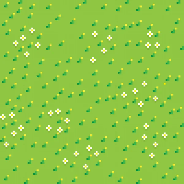 Grass Pixel Art Background Textura Hierba Pixel Art Vector Jardín — Archivo Imágenes Vectoriales