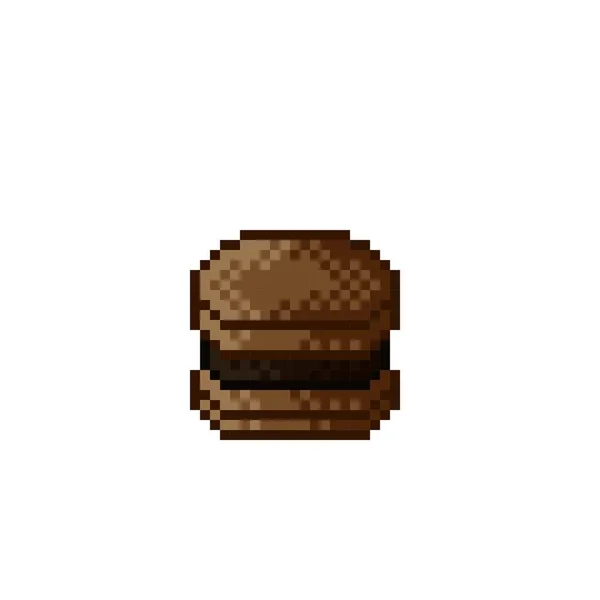 Arte Pixel Macaron Desenhos Animados Macaron Ilustração Vetorial Dia Dos —  Vetores de Stock