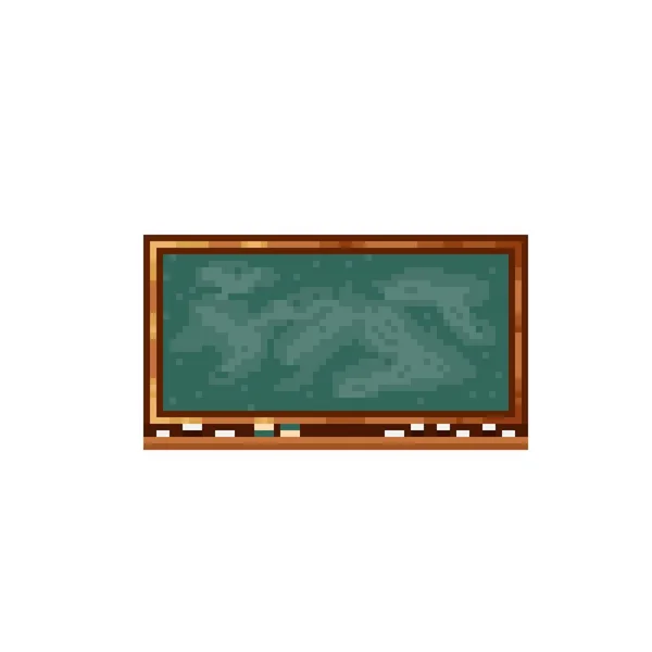 Blackboard Pixel Művészet Oktatási Ikonok — Stock Vector