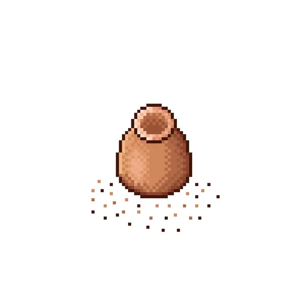 Clay Shaker Pixel Art — Stock vektor