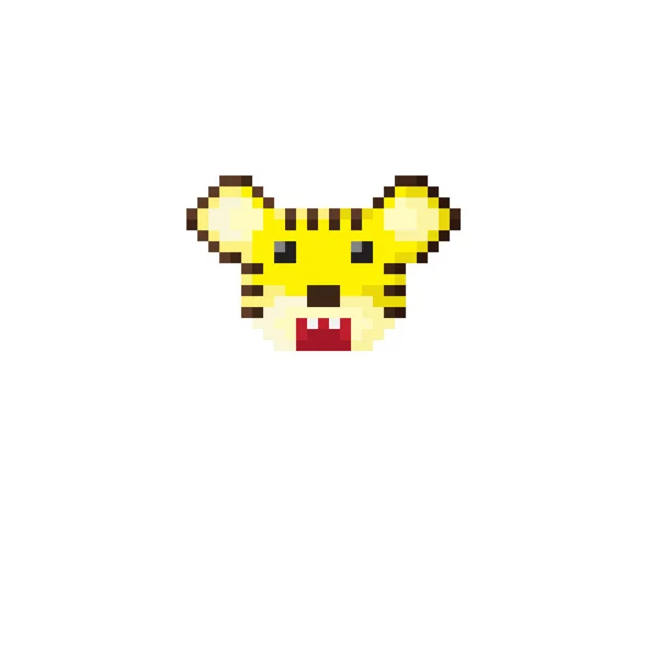 Тигр Піксельне Мистецтво Векторне Зображення — стоковий вектор