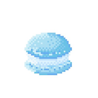 Makarna pikseli. Makarna çizgi filmi. Vektör çizimi. Sevgililer Günü.