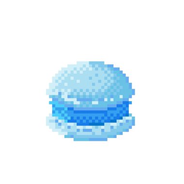 Makarna pikseli. Makarna çizgi filmi. Vektör çizimi. Sevgililer Günü.