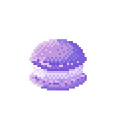 Makarna pikseli. Makarna çizgi filmi. Vektör çizimi. Sevgililer Günü.