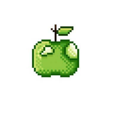 Resim pikseli sanat elması. Vektör resmi.