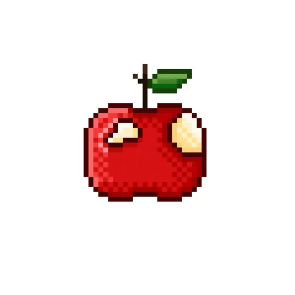 Ілюстрація Піксельного Мистецтва Яблуко Векторне Зображення — стоковий вектор