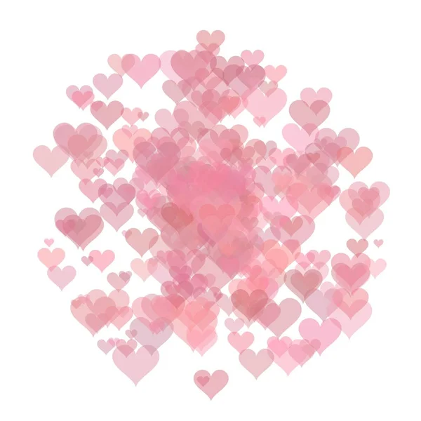 Ροζ Αφηρημένες Καρδιές Τυχαίο Φόντο — Φωτογραφία Αρχείου