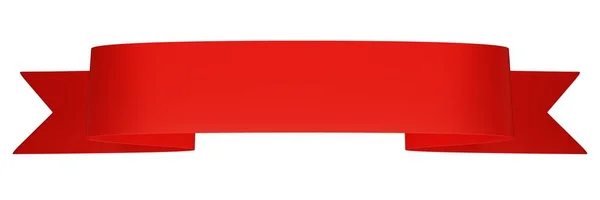 Красная Лента Белом Фоне Рендеринг День Рождения Валентинку — стоковое фото