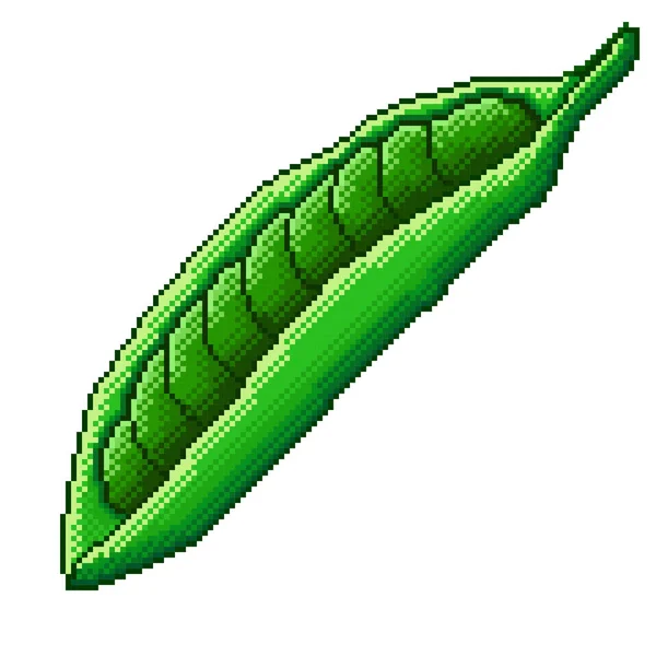 Pisum Sativum Pixel Art Ilustración Vectorial Guisantes Pixel Art — Archivo Imágenes Vectoriales