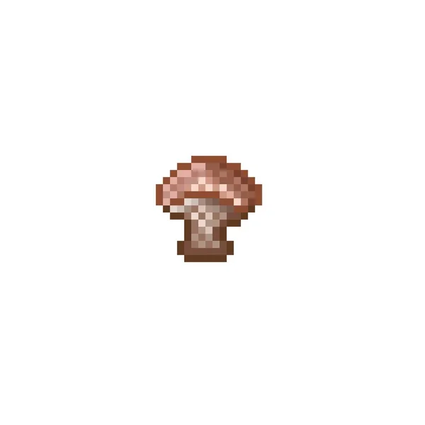 Pixel Art Fungo Funghi Pixel Carini Illustrazione Vettoriale — Vettoriale Stock