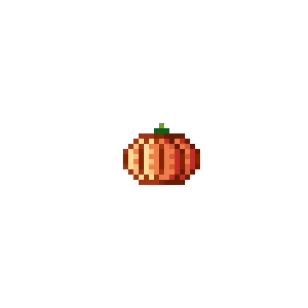 Halloween Pumpkin Pixel Art Vector Illustration — Stockvektor