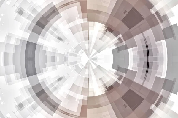 灰色と茶色の抽象技術サークルトンネルの背景 — ストック写真