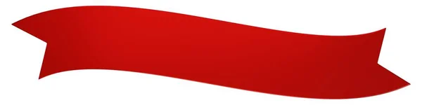 Κόκκινη Κορδέλα Λευκό Φόντο Απόδοση Για Γενέθλια Του Αγίου Βαλεντίνου — Φωτογραφία Αρχείου