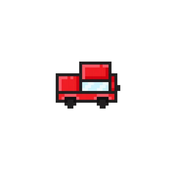 Arte Pixel Carro Desenhos Animados Ilustração Vetorial —  Vetores de Stock