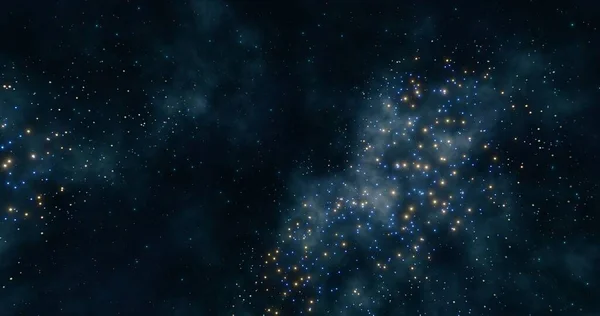 Nebula Háttér Galaxis Univerzumban Renderelés — Stock Fotó