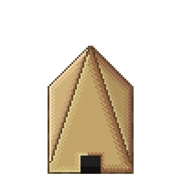 Pixel Art Deserto Piramide Pixel Art Immagine Vettoriale — Vettoriale Stock
