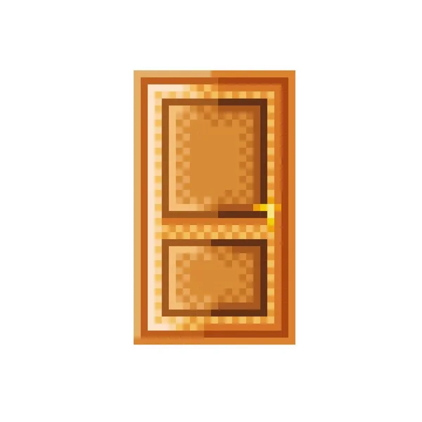 Porta Legno Pixel Art Vettore Porta Legno — Vettoriale Stock