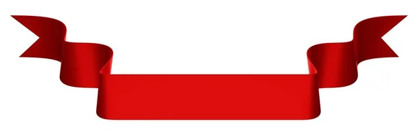 Rotes Band Auf Weißem Hintergrund Darstellung Zum Geburtstag Oder Valentinstag — Stockfoto