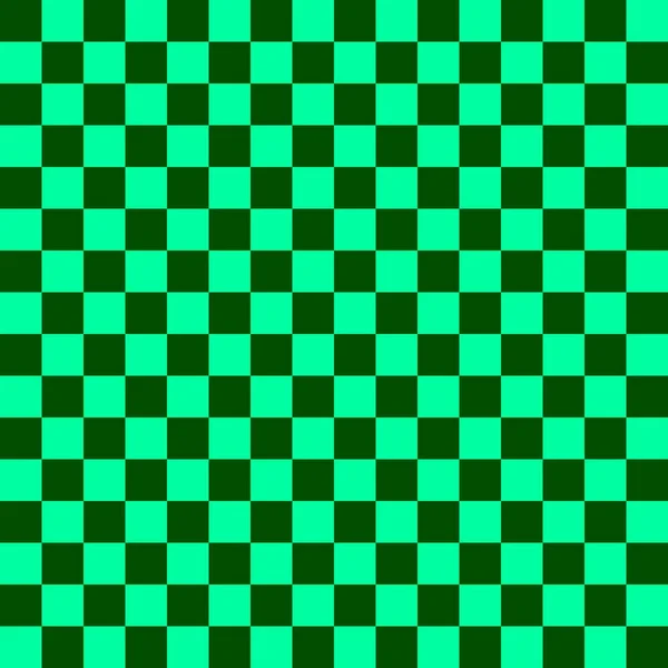 Green Checkerboard Seamless Pattern Background Vector Illustration — Stock vektor