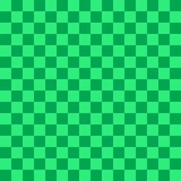 Grüner Schachbretthintergrund Mit Nahtlosem Muster Vektorillustration — Stockvektor