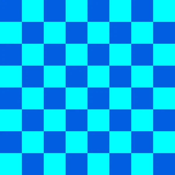 青いチェックボードのシームレスなパターンの背景 ベクターイラスト — ストックベクタ