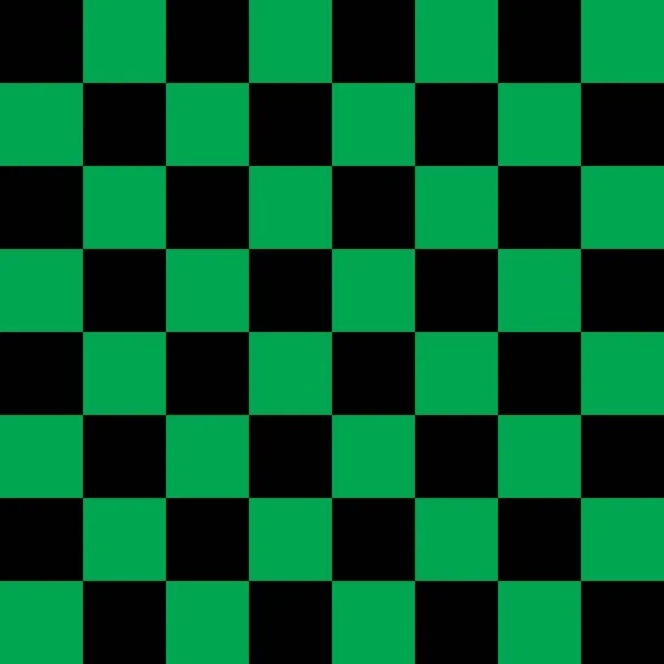 Fond Motif Sans Couture Damier Vert Noir Illustration Vectorielle — Image vectorielle