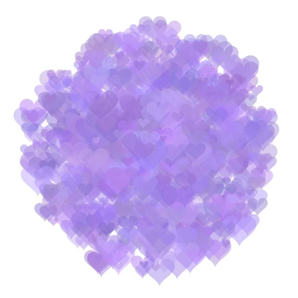 Фіолетові Абстрактні Серця Випадковий Фон — стокове фото