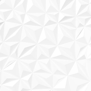 Soyut beyaz düşük polimetrik üçgen geometrik arkaplan. 3d oluşturma.