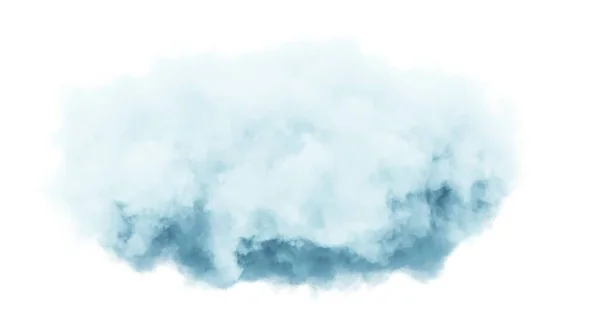 Nuvola Blu Sfondo Bianco Rendering — Foto Stock