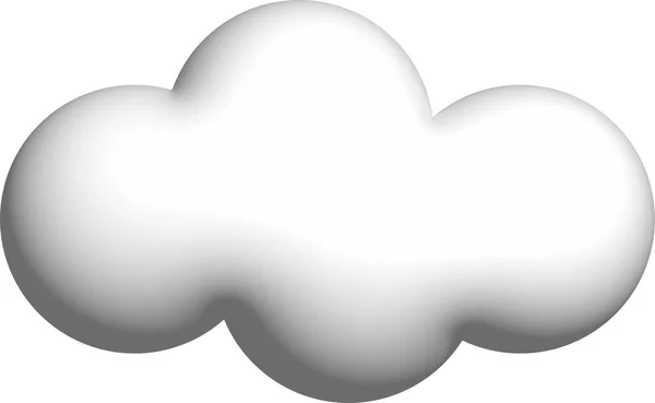 Cloud Icon White Background — 스톡 사진