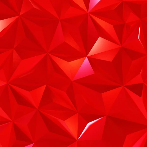 Abstract red low poly triangle geometric background. 3d rendering.