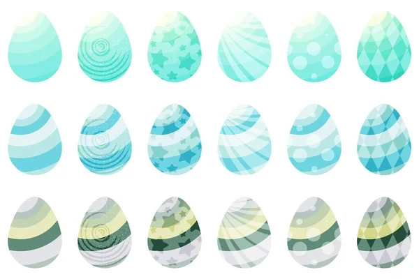 Easter Eggs Fantasy Set Vector Illustration — Image vectorielle