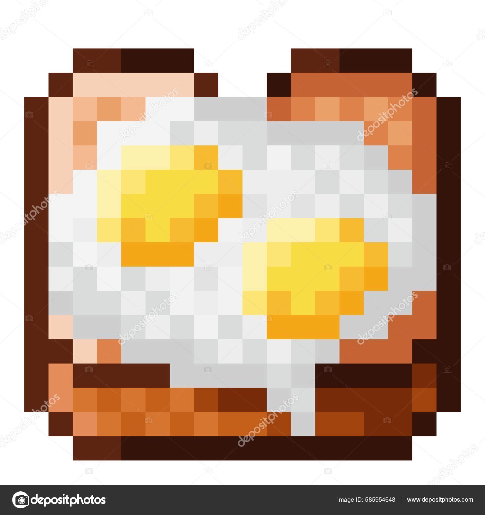 Pixel bread for game assets Royalty Free Vector Image