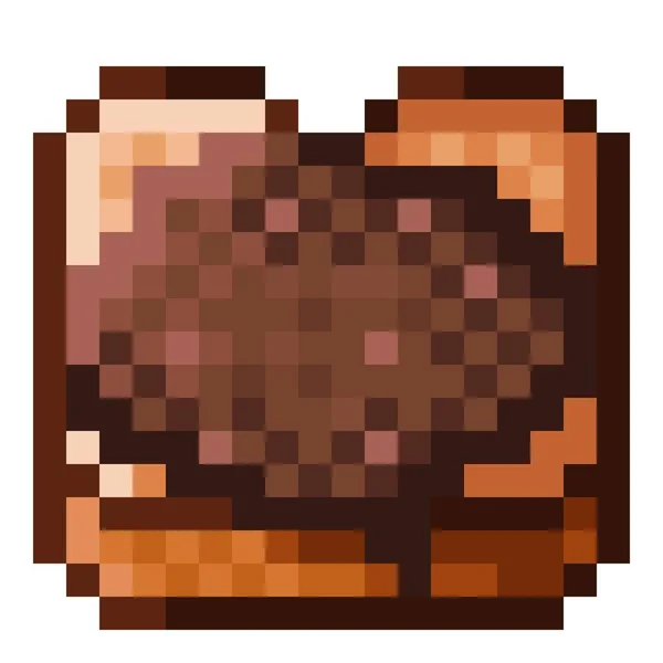 Chocolate Toast Pixel Art Vector Illustration — Stockvektor