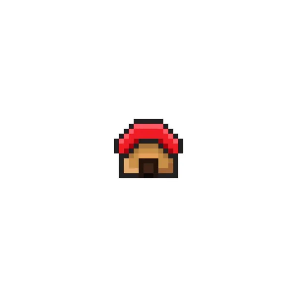 House Pixel Art House Vector Icon — Archivo Imágenes Vectoriales