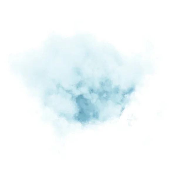 Blue Cloud White Background Rendering — 스톡 사진