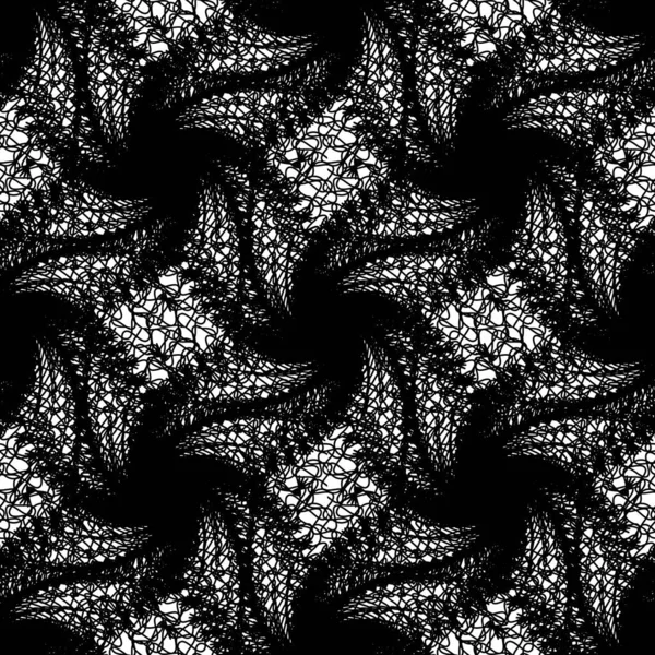 Schwarze Luxuslinien Mit Nahtlosem Muster Auf Weißem Hintergrund Vektorillustration — Stockvektor