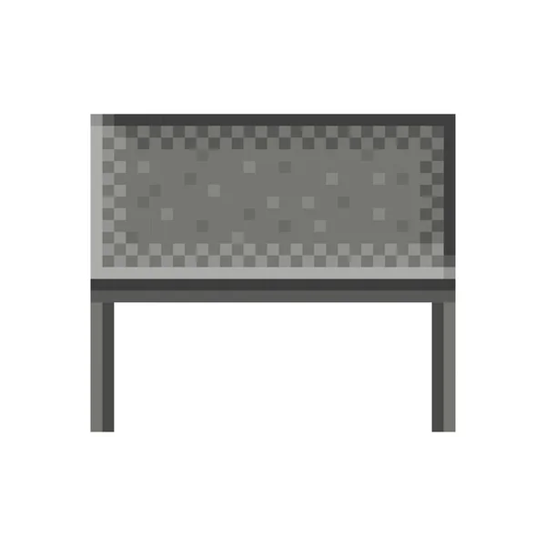 Steel Table Pixel Art Vector Illustration — 스톡 벡터