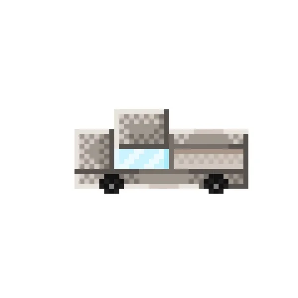Car Pixel Art Car Cartoon Vector Illustration Pickup Truck — Stock Vector