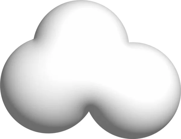 Cloud Ikon Fehér Háttér — Stock Fotó