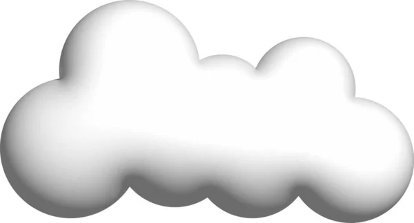 Cloud Icon White Background —  Fotos de Stock