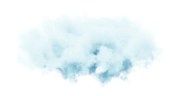 Blue Cloud White Background Rendering — Stockfoto