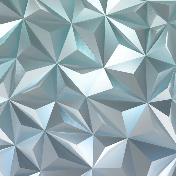 Abstract blue low poly triangle geometric background. 3d rendering.