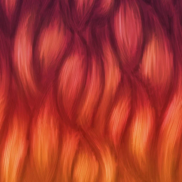 Abstract Orange Red Curly Hair Texture Pattern Background — Photo