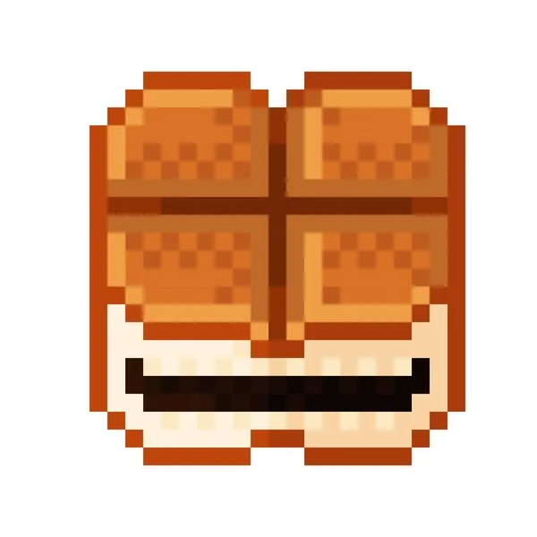 Ice Cream Sandwich Pixel Art Vector Illustration — Stockvektor